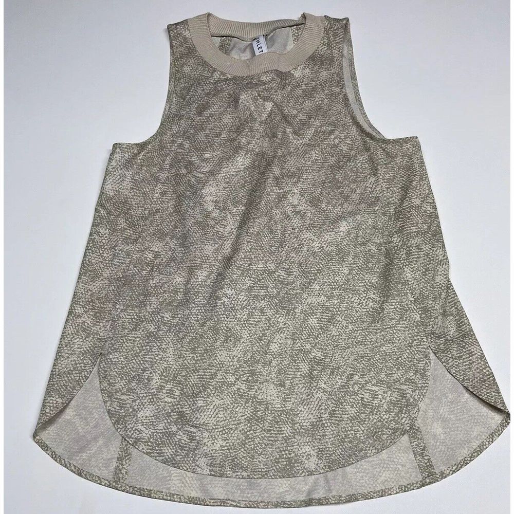 Athleta Zephyr Refined Tank Snakeskin Print XXS Viper Reptile 531781 Cream‎